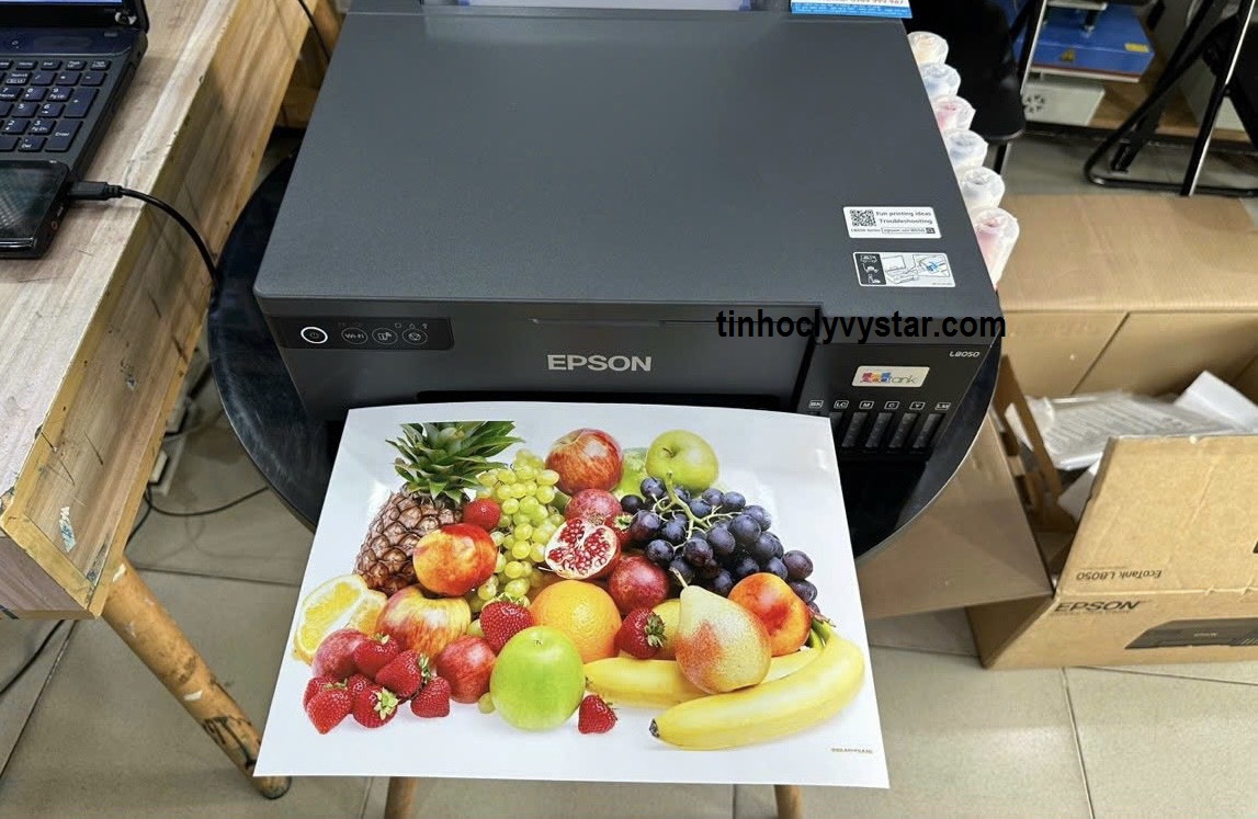 Máy in màu Epson L8050 có in Sticker, in tem nhãn được không Máy in phun màu Epson L8050 với khả năng in ấn tuyệt vời chuyên nghiệp