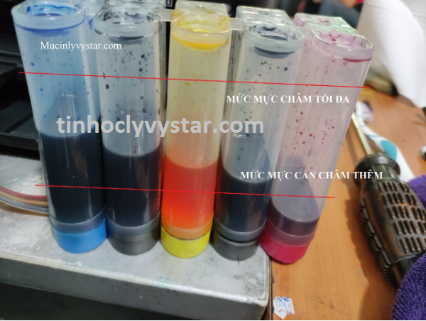 Sửa máy in Canon 6770/6860/6870... không nhận mực (báo 4 đèn) Mực in cạn hoặc sắp cạn có thể là nguyên nhân chính khiến máy in không nhận mực