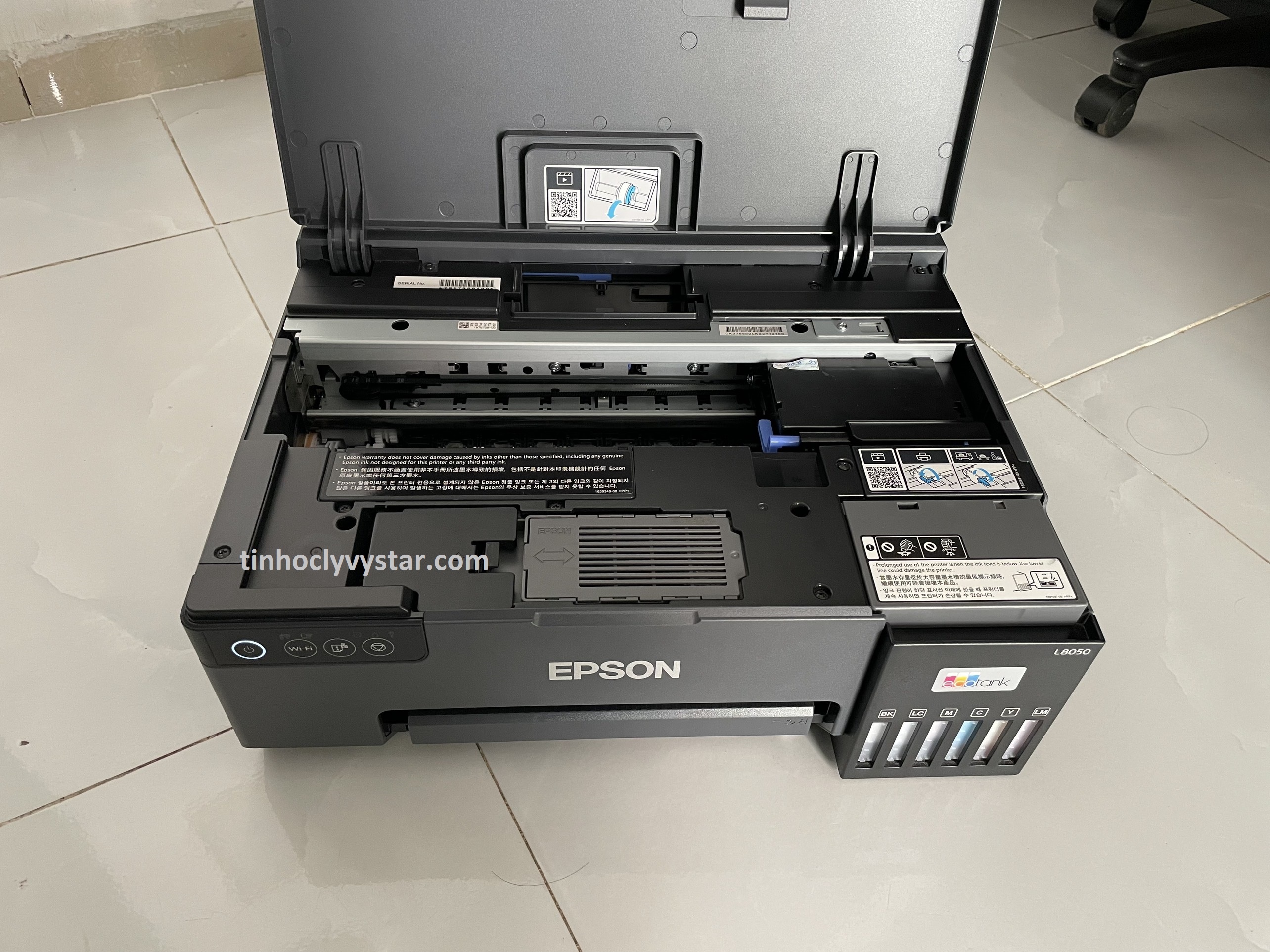 Sửa máy im màu Epson L8050 /L18050 in bị sọc, in sai màu, Sửa máy im màu Epson L8050 /L18050 in bị sọc, in sai màu,