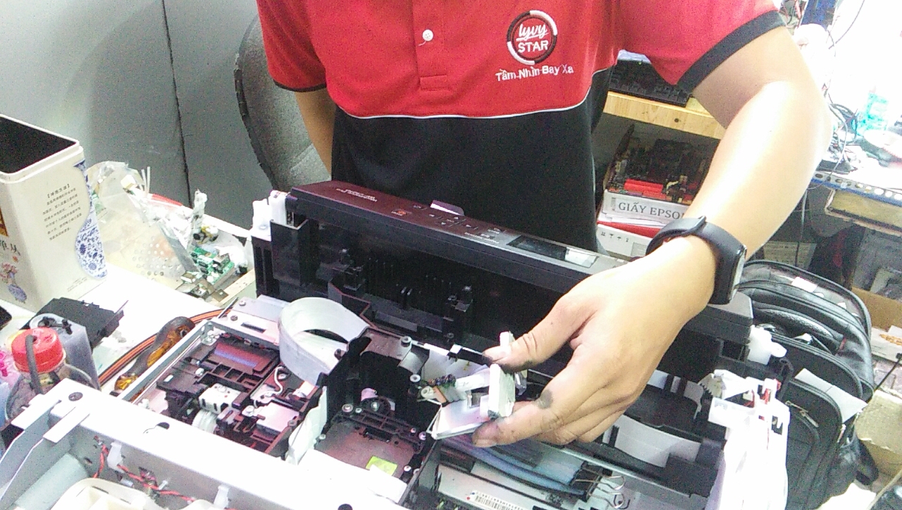 sửa máy in phun màu tại Long Thành Đồng Nai Vệ sinh đầu phun máy in canon 6770