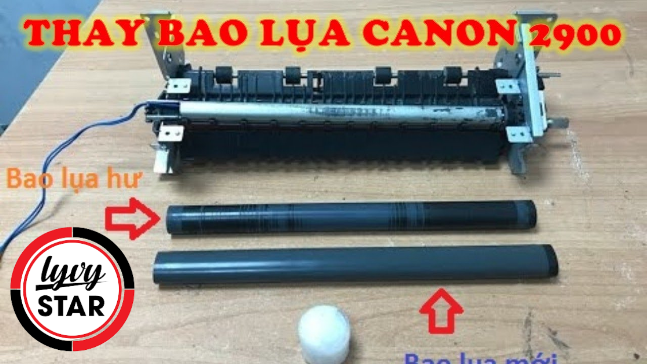 Cụm sấy máy in Canon LBP 2900 Thay bao lụa máy in Canon 2900