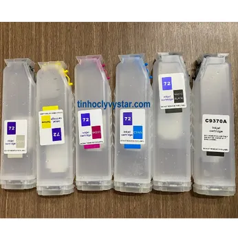 Bộ mực liên tục HP 72 dùng cho máy in khổ A0 HP Designjet T610 luôn Chíp