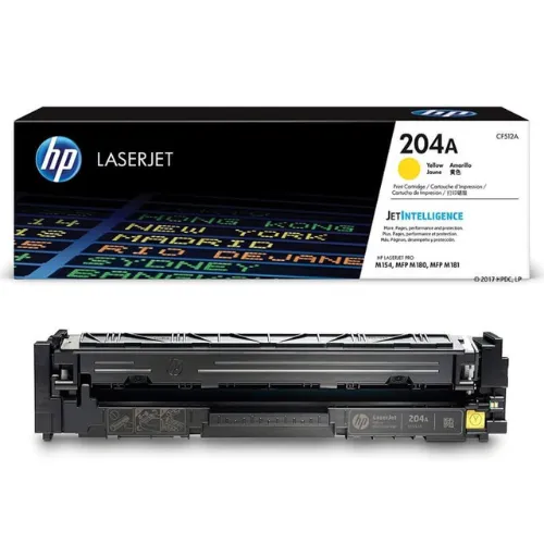 Hộp Mực máy in laser HP 204A Yellow (CF512A) chính hãng - Dùng cho máy in HP Color LaserJet Pro M154a, M154NW, M180N, M180FW