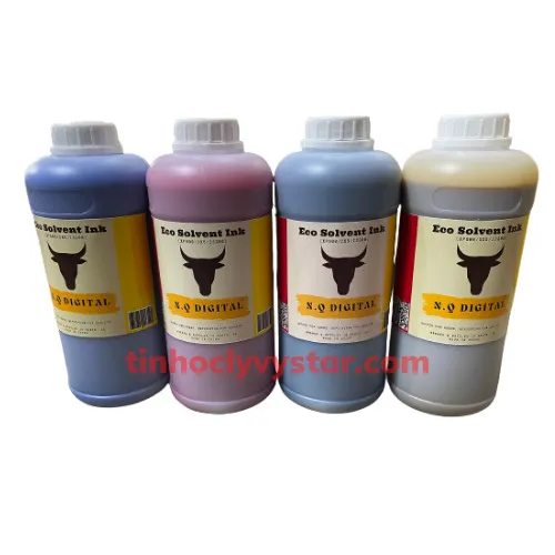Bộ 4 lít mực in bạc quảng cáo Decal Eco dầu