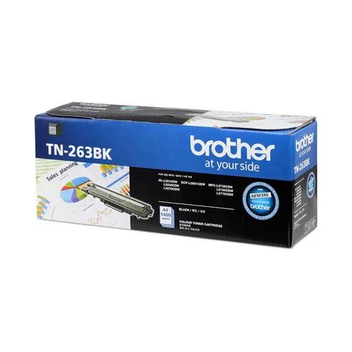 Hộp mực máy in laser Brother TN-263BK - Dùng cho máy HL-L3230CDN/ DCP-L3551CDW/ MFC-L3750CDW