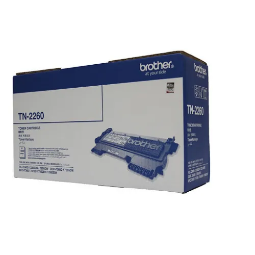Hộp mực máy in laser Brother TN 2260 chính hãng - Dùng cho máy in Brother HL2240D, HL2250DN, HL2270DW, MFC7360/ 7470D/ 7860DN/ 7860DW.