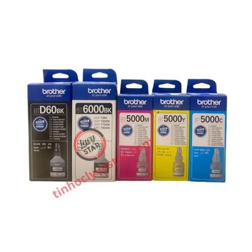 Combo 4 hộp mực máy in phun màu Brother BTD60/ BT5000 chính hãng
