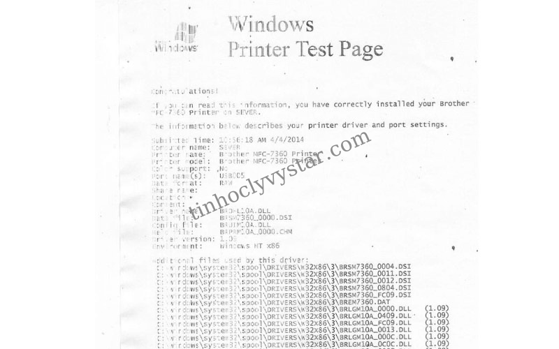 sửa máy in tại Long Thành Đồng Nai Bản in bị mờ