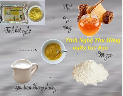 Công thức mặt nạ tinh bột nghệ