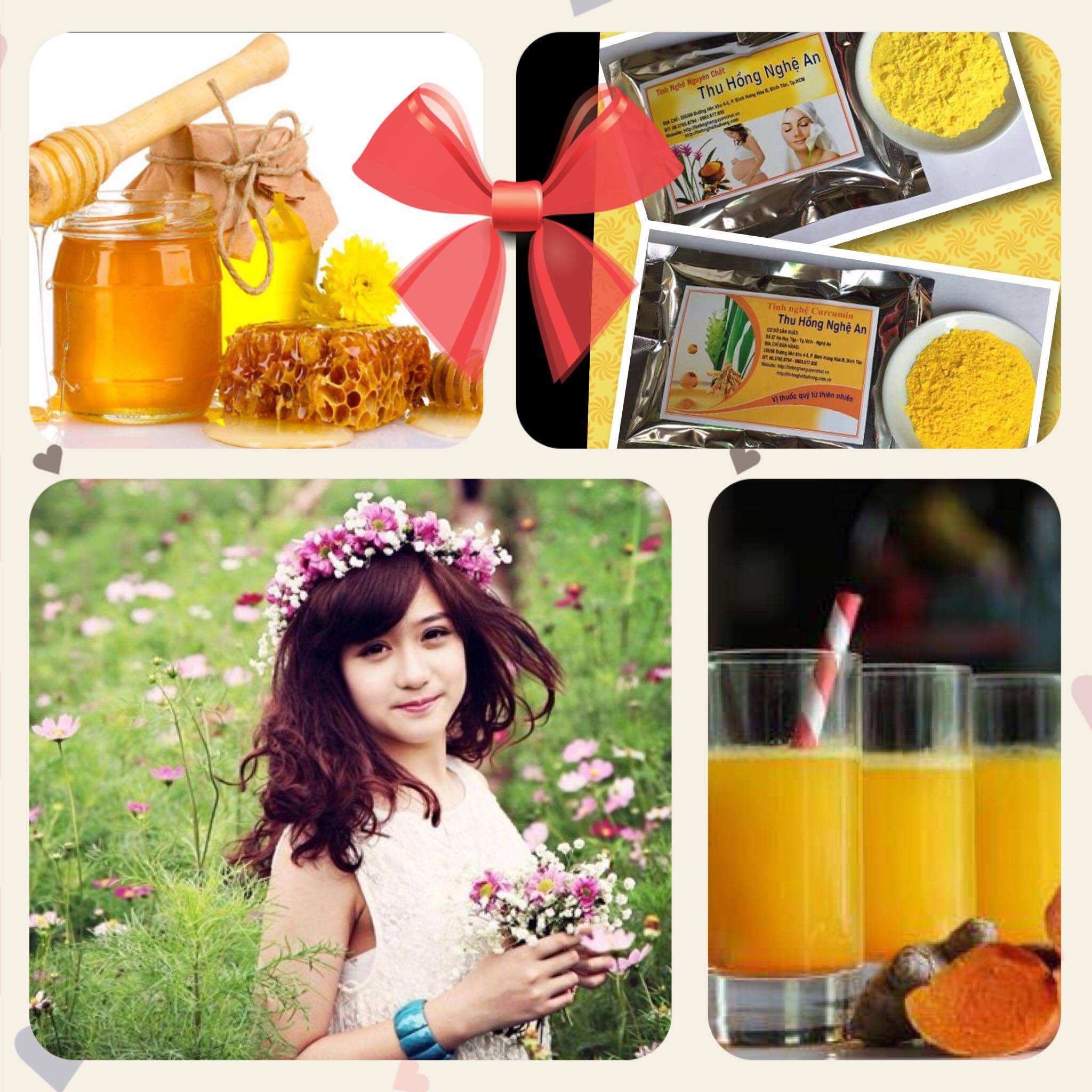 Uống tinh bột nghệ với mật ong không hề bị nóng Uống tinh bột nghệ với mật ong không hề bị nóng