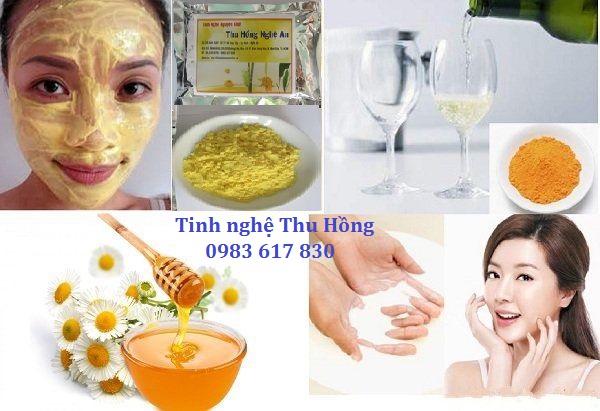 Tinh bột nghệ kết hợp với bột yến mạch giúp trị mụn