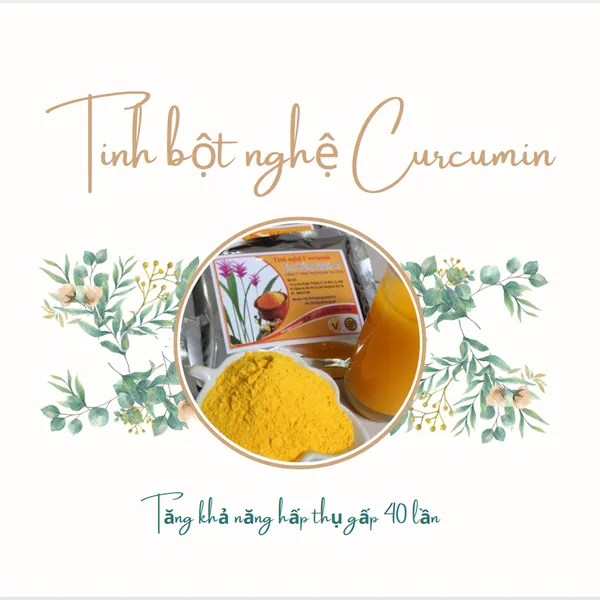 TINH NGHỆ CURCUMIN THƯỢNG HẠNG 1KG + Tặng 200G + 1 hũ Mật Ong 220ML
