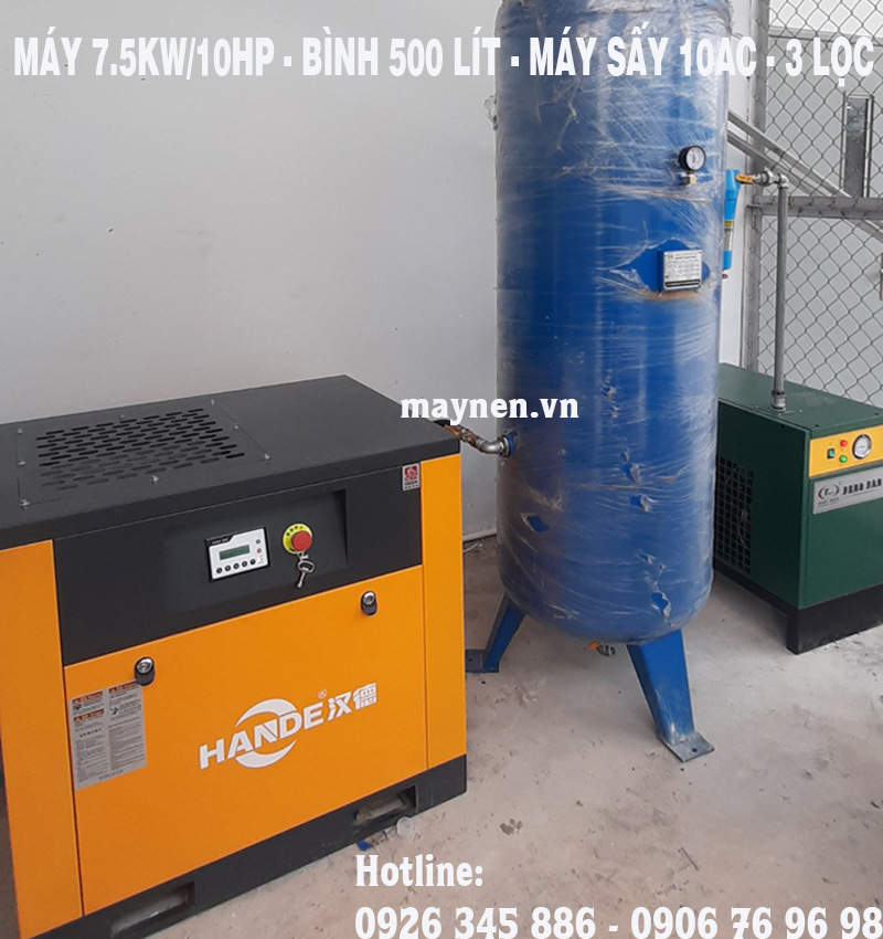 Hình ảnh lắp đặt thực tế bình nén khí 500 lít