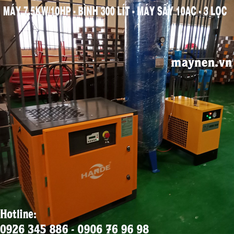 lắp đặt máy nén khí trục vít 10hp