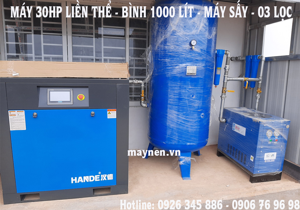 lắp đặt máy nén khí Hande