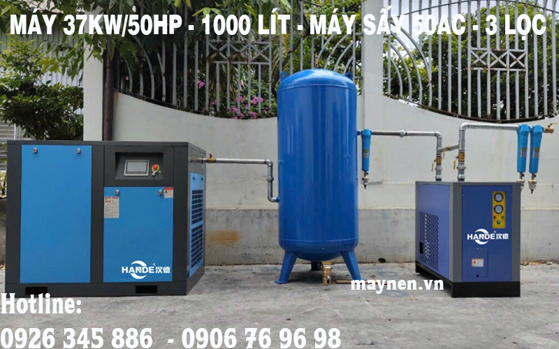 lắp đặt máy sấy khí Hande 50AC