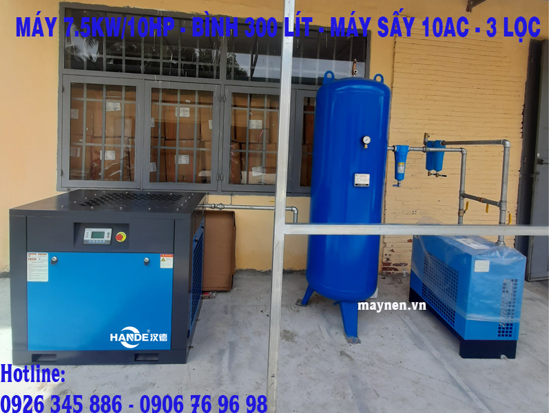 lắp đặt máy nén khí hande