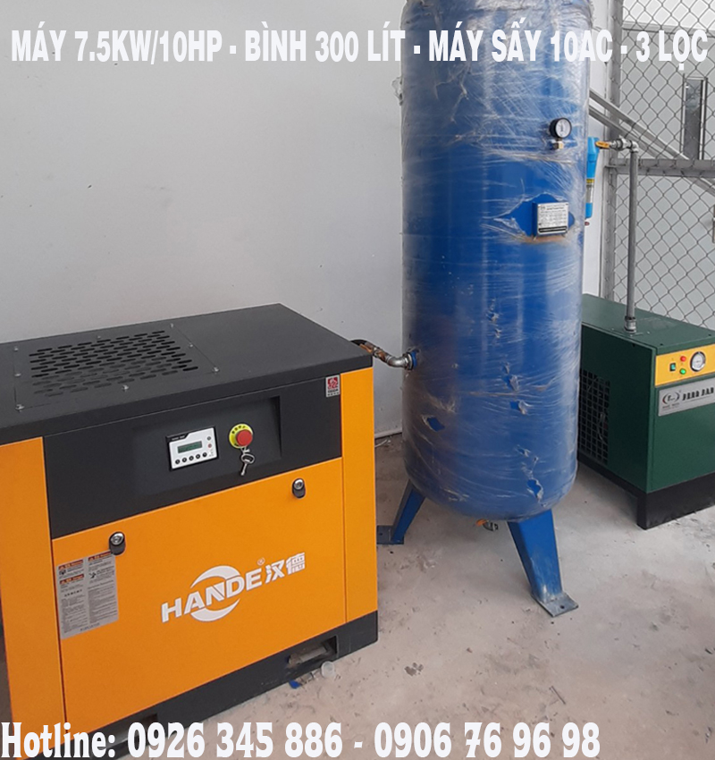 lắp đặt máy nén khí hande