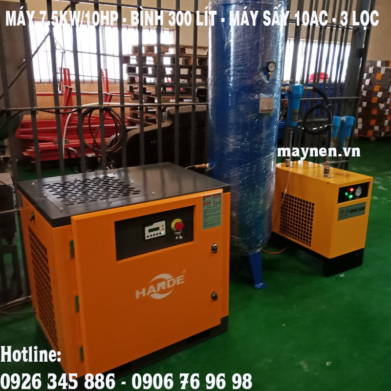 lắp đặt máy nén khí Hande