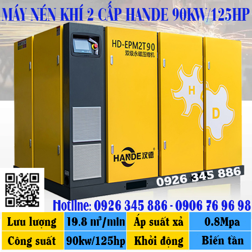 máy nén khí 2 cấp Hande 90kw - 125hp