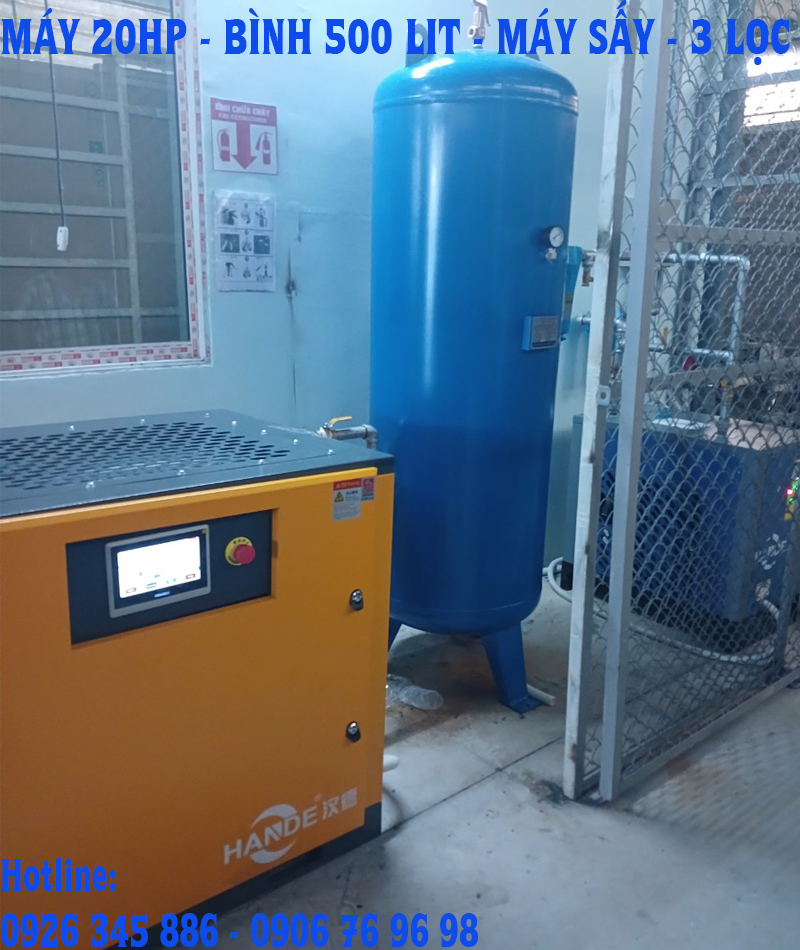 lắp đặt bình chứa khí 500 lít