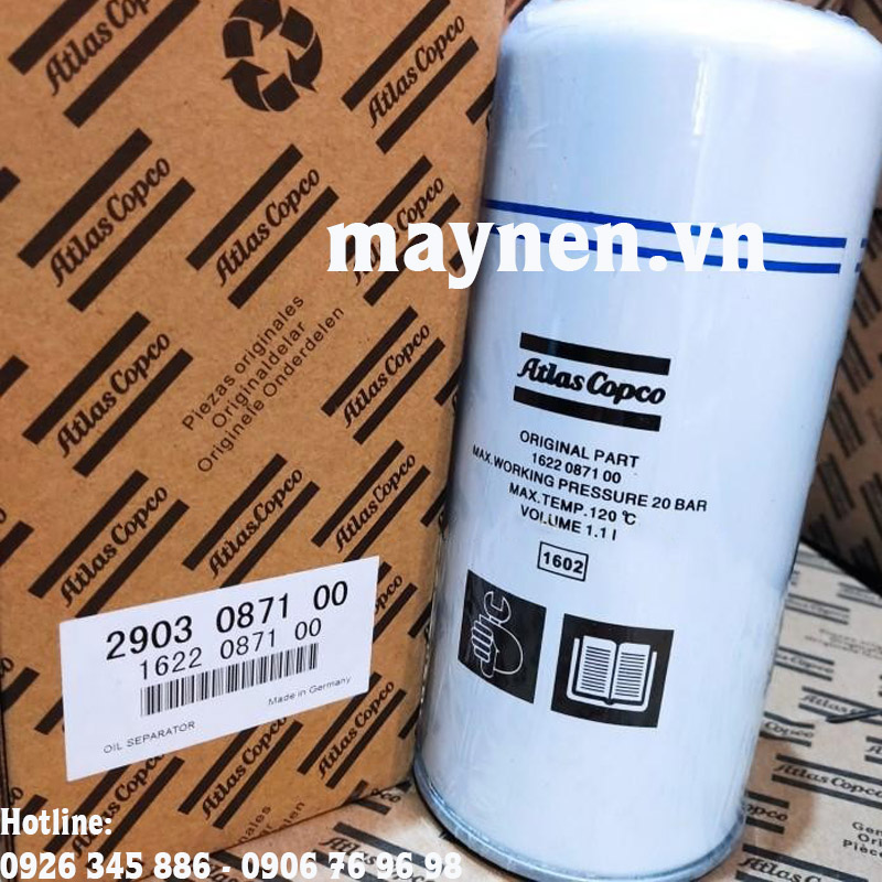tách dầu máy nén khí atlas copco