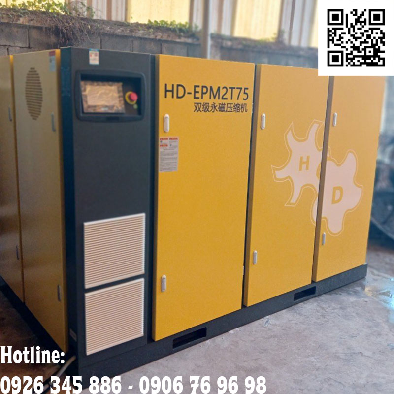máy nén khí trục vít 2 cấp Hande
