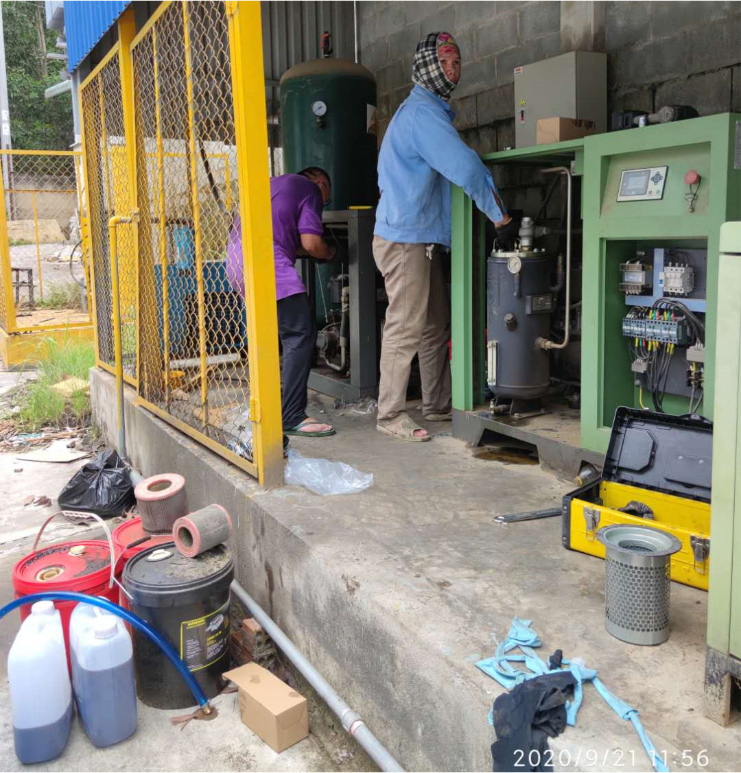 bảo trì máy nén khí trục vít