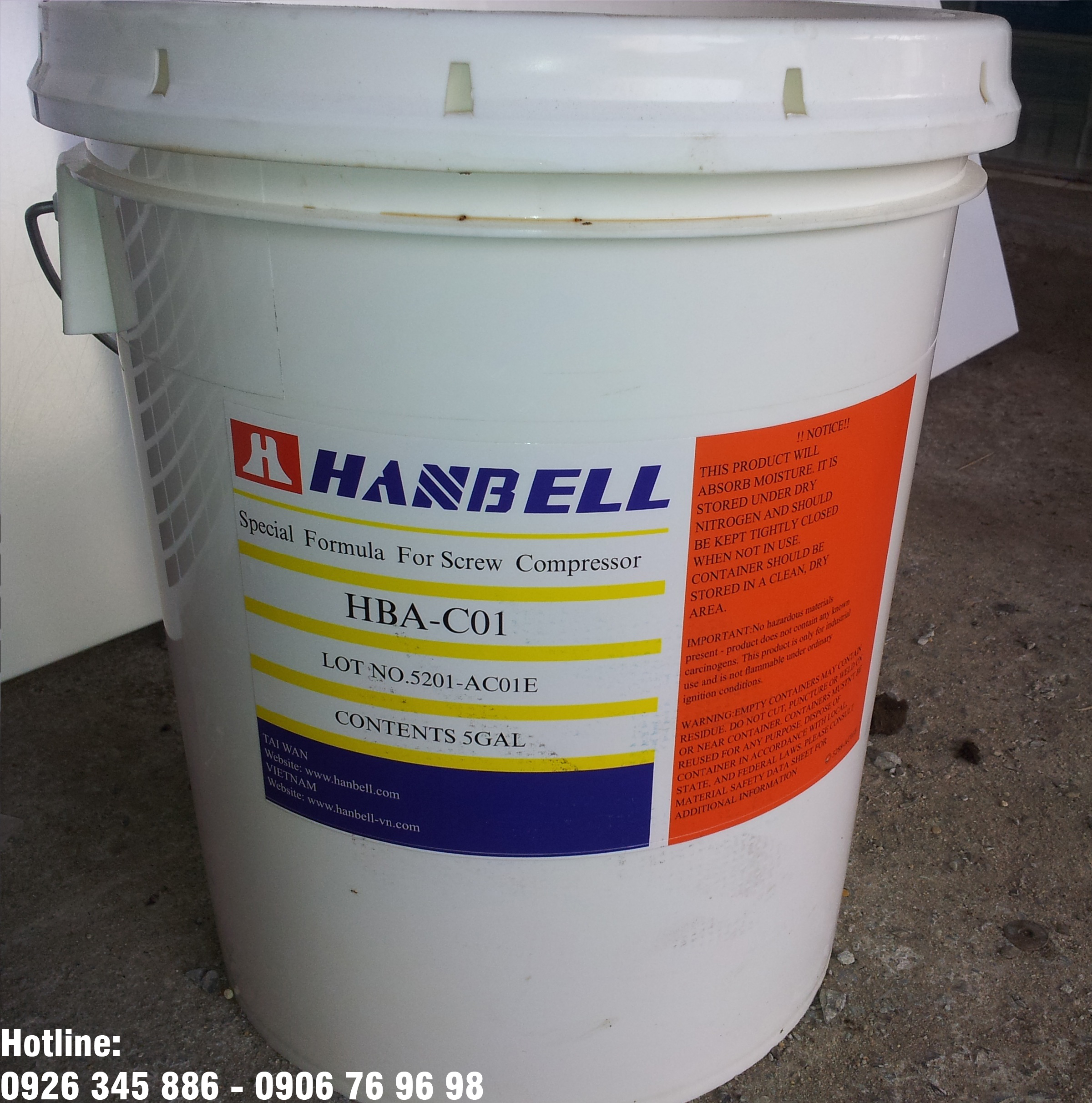 dầu máy nén khí Hanbell