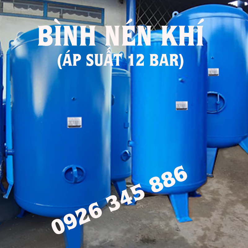 bình nén khí áp suất làm việc 12 bar