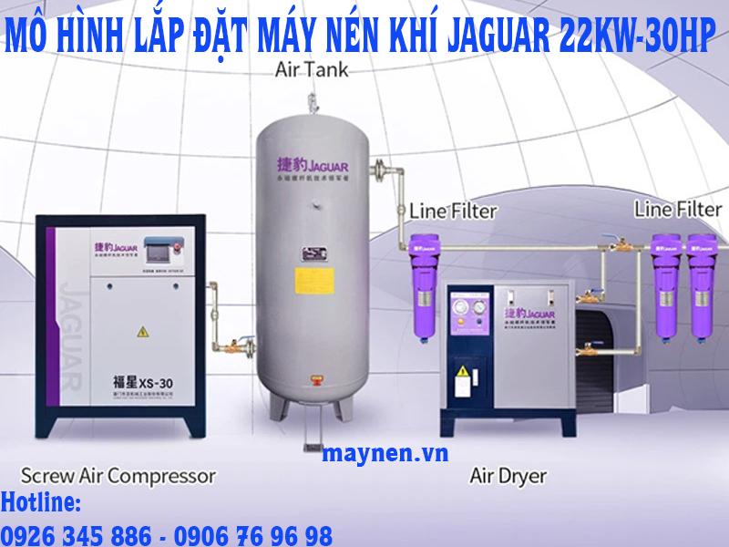 mô hình lắp đặt máy nén khí Jaguar SX-30