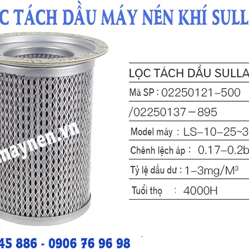 Lọc tách dầu Sullair 02250121-500