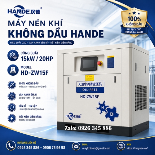 Máy Nén Khí Không Dầu Hande 20hp