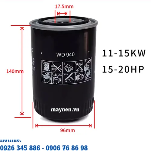 Lọc dầu máy nén khí WD940