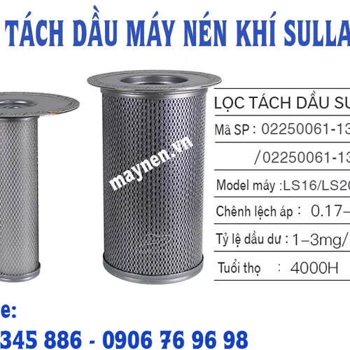  Lọc tách dầu Sullair 02250061-137 & 02250061-138
