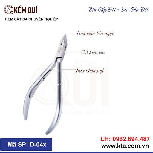 Kềm Quí d04x với lưỡi kềm bén ngọt, cốt kềm êm Kềm Quí d04x với lưỡi kềm bén ngọt, cốt kềm êm