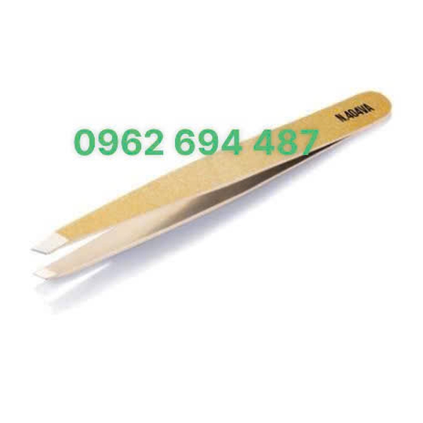 Kềm Nghĩa N.404 (màu) - Nhíp Nhổ Lông Mày Đầu Ngang 3 Màu Inox