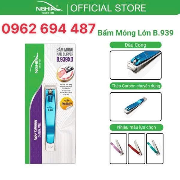 Kềm Nghĩa B.939 - Bấm Móng Tay Thép Carbon Chuyên Dụng Lưỡi Cong