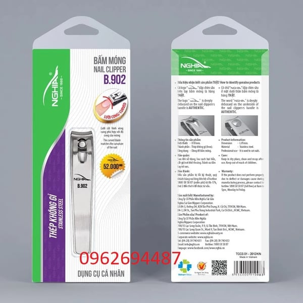 Kềm Nghĩa B.902 - Bấm Móng Tay Đầu Cong