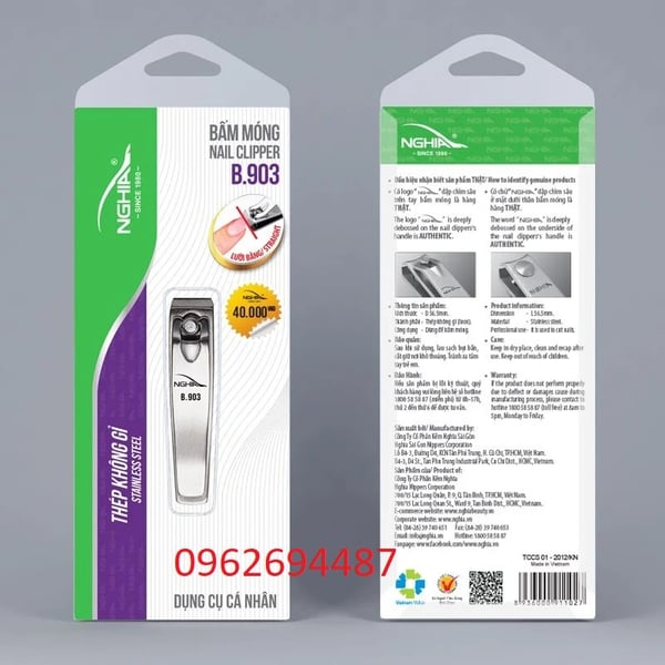 Kềm Nghĩa B.903 - Bấm Móng Tay Lưỡi Bằng Loại Nhỏ