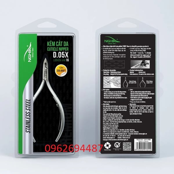 Kềm Nghĩa D05X – Tác phẩm kinh điển của Kềm Nghĩa cho thợ nail chuyên nghiệp