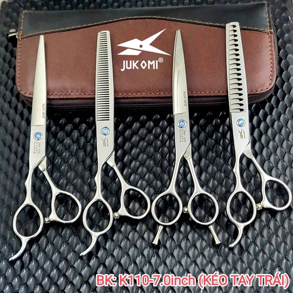 Kéo cắt thẳng Grooming Jukomi K110 tay trái 7.0inch