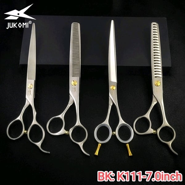 Kéo cắt thẳng Grooming Jukomi K111 tay phải 7.0inch