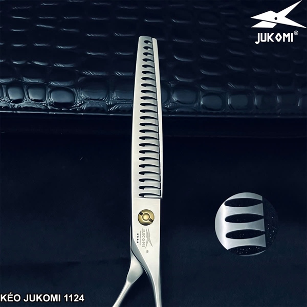 Kéo Tỉa Đầu Búa Grooming Jukomi K112 tay phải 7.5inch