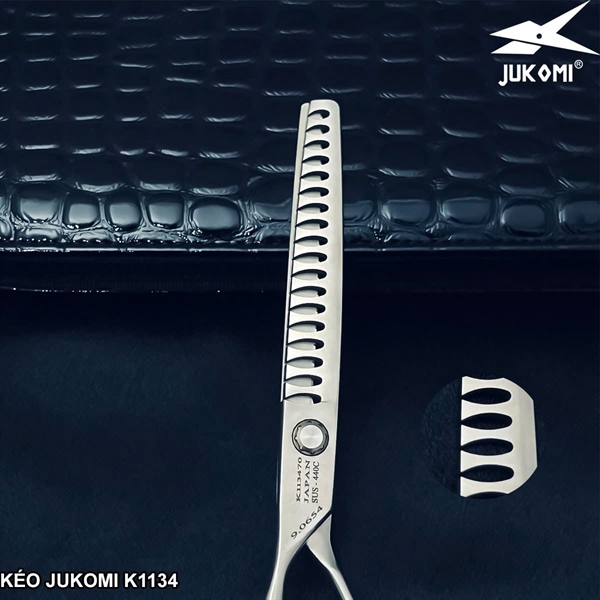 Kéo tỉa đầu búa Grooming Jukomi K113 tay trái 7.0inch