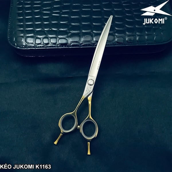 Kéo Cắt Cong Grooming Jukomi K116 tay trái 7.5inches
