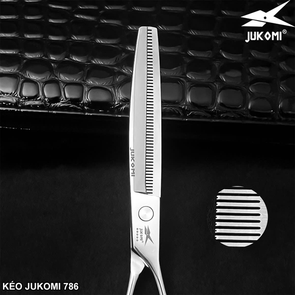 Kéo tỉa cong mịn Grooming Jukomi K78 tay phải 7.0inches