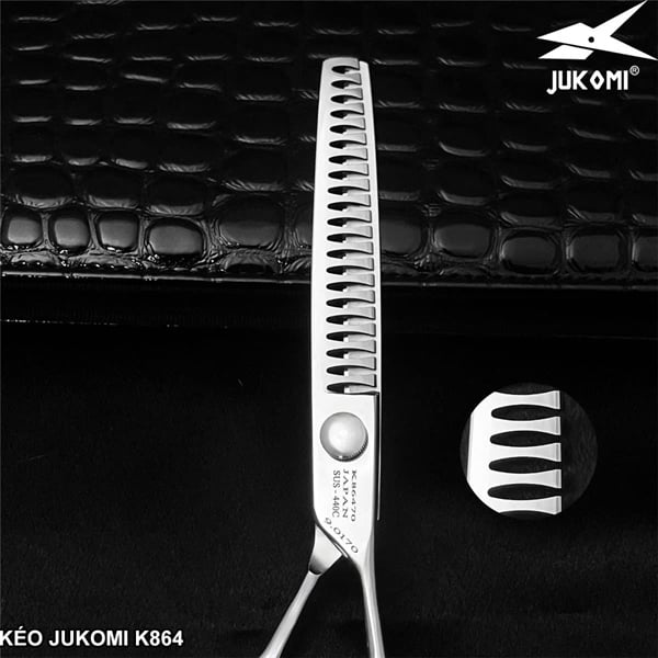 Kéo tỉa đầu búa Grooming Jukomi K86 tay phải 7.0inches
