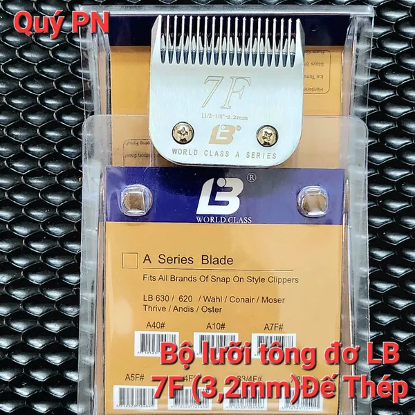 Bộ lưỡi tông đơ LB 7F (3,22mm) Đế Thép
