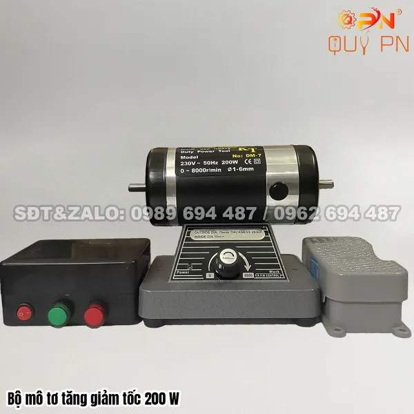 Bộ mô tơ tăng giảm tốc 200W nâng cấp